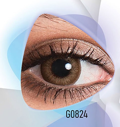 لنز رنگی سالانه کلیر ویژن G0824 عسلی دور مشکی