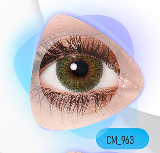 لنز رنگی سالانه کلیر ویژن سبز و سبز عسلی cm983 و cm963