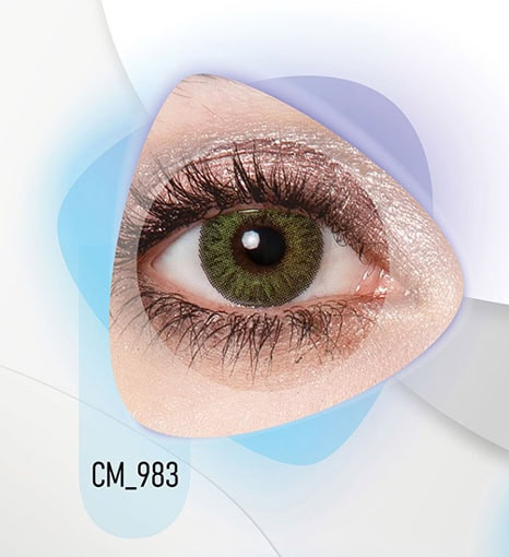 لنز رنگی سالانه کلیر ویژن سبز و سبز عسلی cm983 و cm963