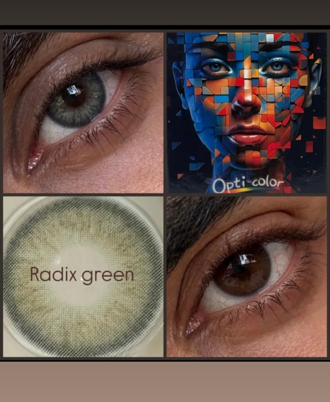 لنز رنگی اپتی کالر opti color سبز دور محو رادیکس گرین
