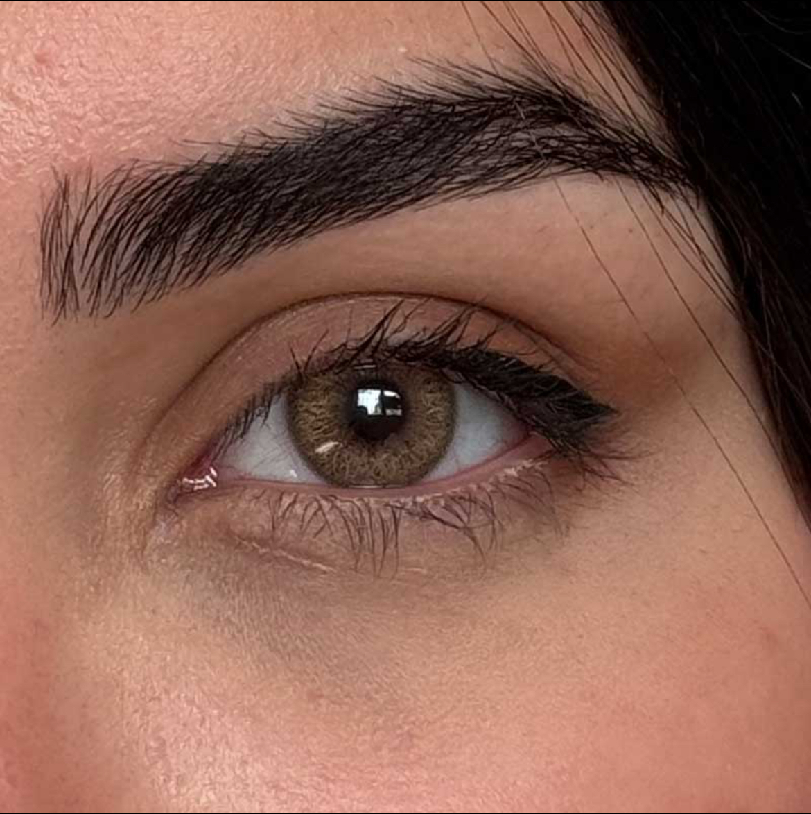 لنز رز طبی رنگی ( نمره دار ) عسلی دور قهوه ای لیلی براون