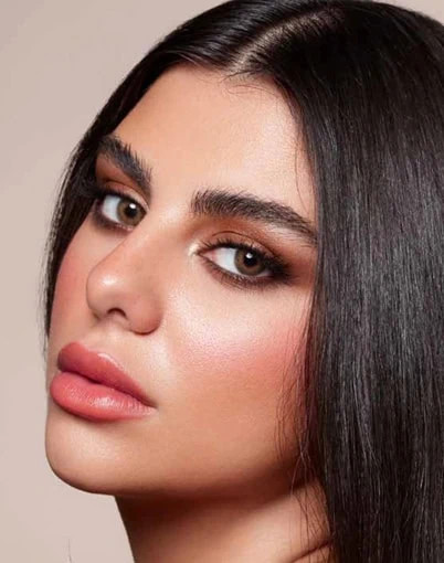 لنز رنگی فصلی دهب رنگ کاف عسلی دور دار